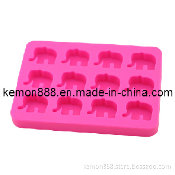 Silicon Ice Cube Tray, 12 Holes, Elephant